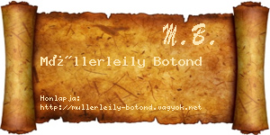 Müllerleily Botond névjegykártya